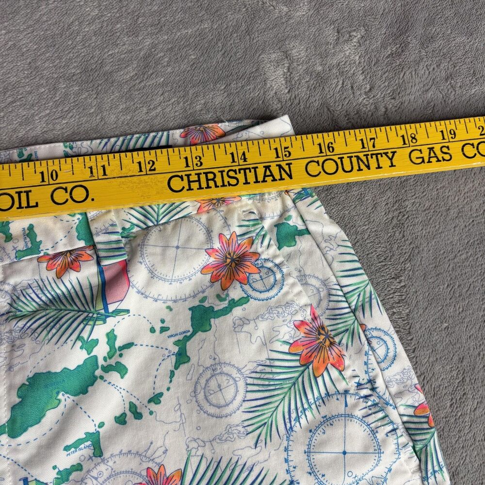 Vineyard Vines Shorts Mens 30 Nautical Map Floral Chino Stretch Beach 1H001247 - Picture 9 of 13